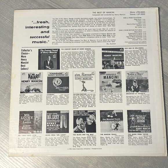 The Best of Mancini vinyl - Picture 2 of 6